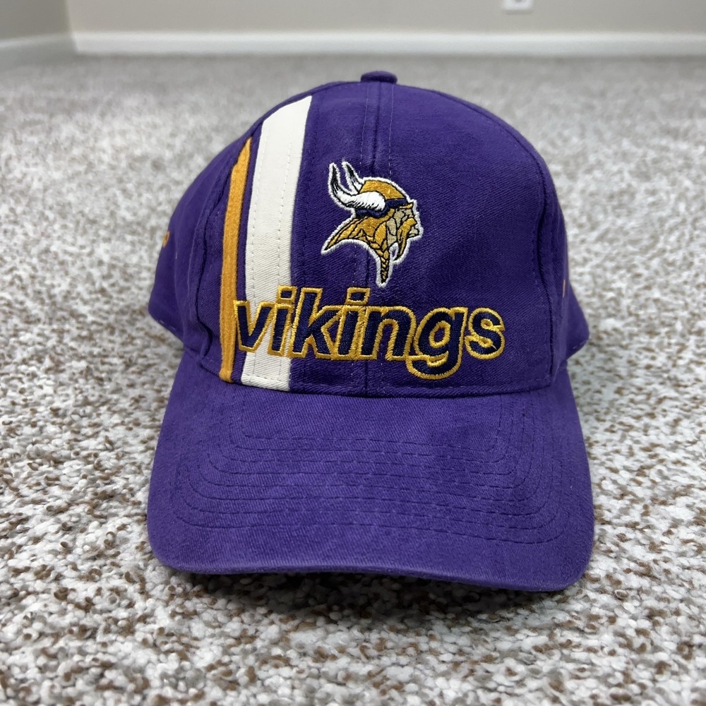 Vintage Minnesota Vikings Hat Cap Strap Back Mens‎ One Size NFL Logo Athletic